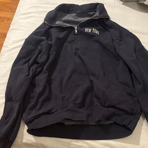 Brandy Melville Navy Quarterzip